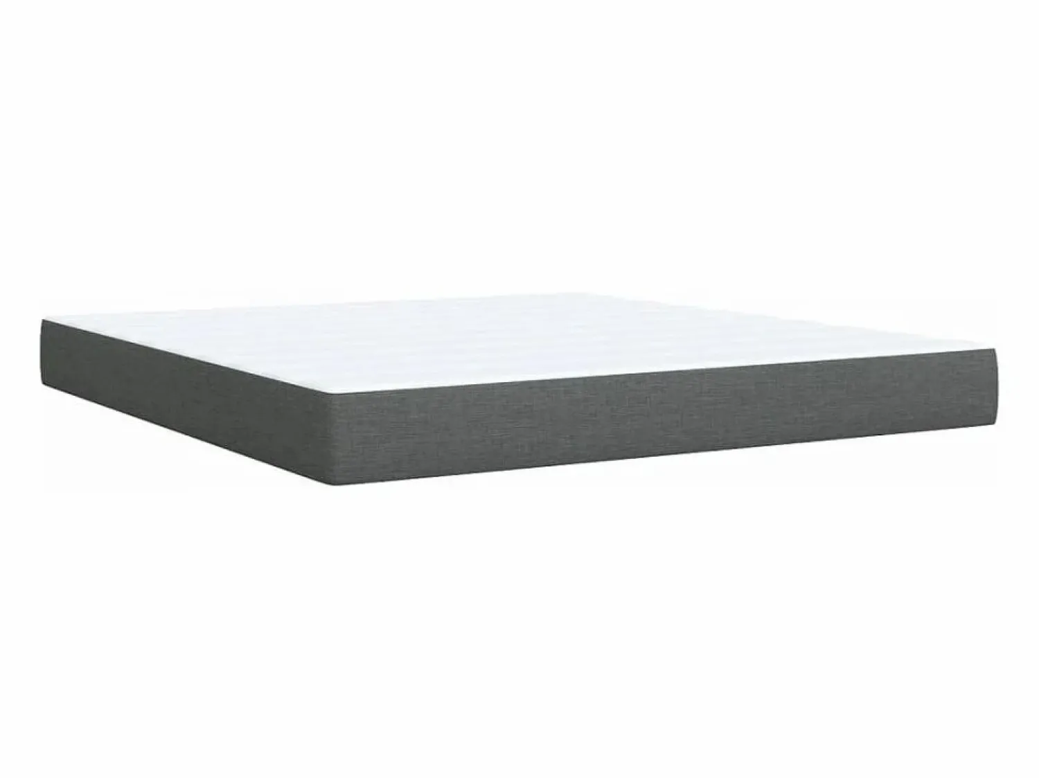 Online Clicnbuy Cama box spring con colchón tela oscuro 180x200 cm Gris