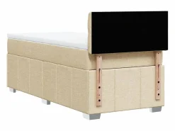 Clicnbuy Cama box spring con colchón tela color 90x190 cm