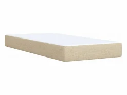 Clicnbuy Cama box spring con colchón tela color 90x190 cm