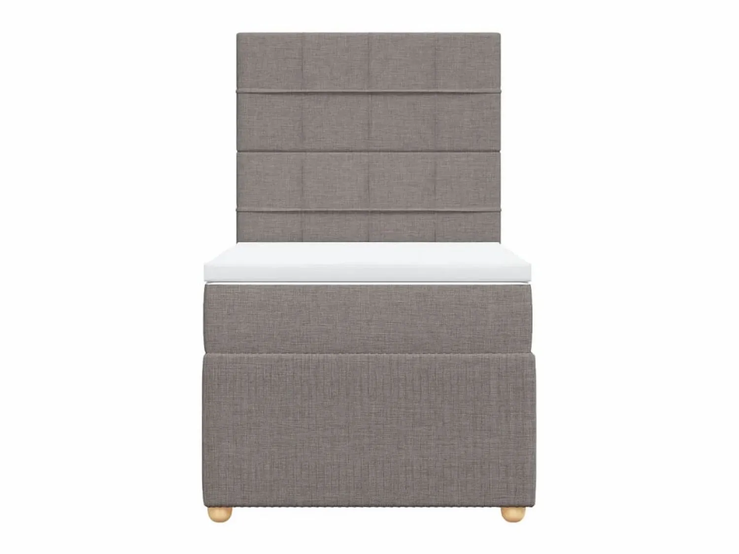 New Clicnbuy Cama box spring con colchón tela gris taupe 90x190 cm Topo