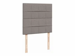 New Clicnbuy Cama box spring con colchón tela gris taupe 90x190 cm Topo