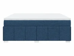 Discount Clicnbuy Cama box spring con colchón tela 200x200 cm Azul