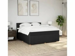 Clicnbuy Cama box spring con colchón tela 180x200 cm