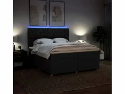 Clicnbuy Cama box spring con colchón tela 200x200 cm