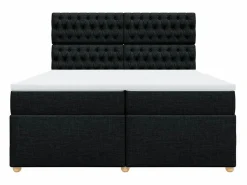 Clicnbuy Cama box spring con colchón tela 200x200 cm