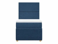 Outlet Clicnbuy Cama box spring con colchón tela 80x200 cm Azul