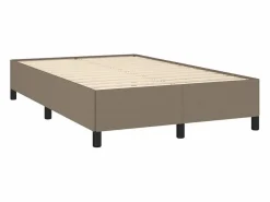 Hot Clicnbuy Cama box spring con colchón tela gris taupe 120x190 cm