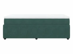 Outlet Clicnbuy Cama box spring con colchón terciopelo oscuro 90x190 cm Verde