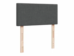 Clicnbuy Cama box spring con colchón tela oscuro 90x190 cm