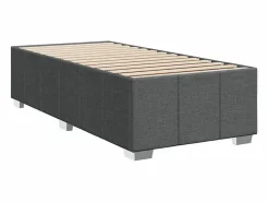 Clicnbuy Cama box spring con colchón tela oscuro 90x190 cm