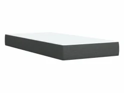 Clicnbuy Cama box spring con colchón tela oscuro 90x190 cm