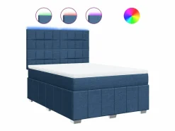 Clicnbuy Cama box spring con colchón tela 160x200 cm
