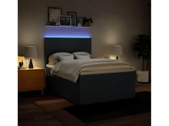 Clicnbuy Cama box spring con colchón tela 160x200 cm