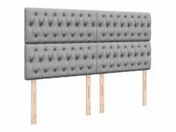 Hot Cama box spring con colchón tela claro 180x200 cm Base De Cama De Láminas|Somier - 180X200Cm