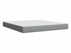 Clicnbuy Cama box spring con colchón tela claro 180x200 cm