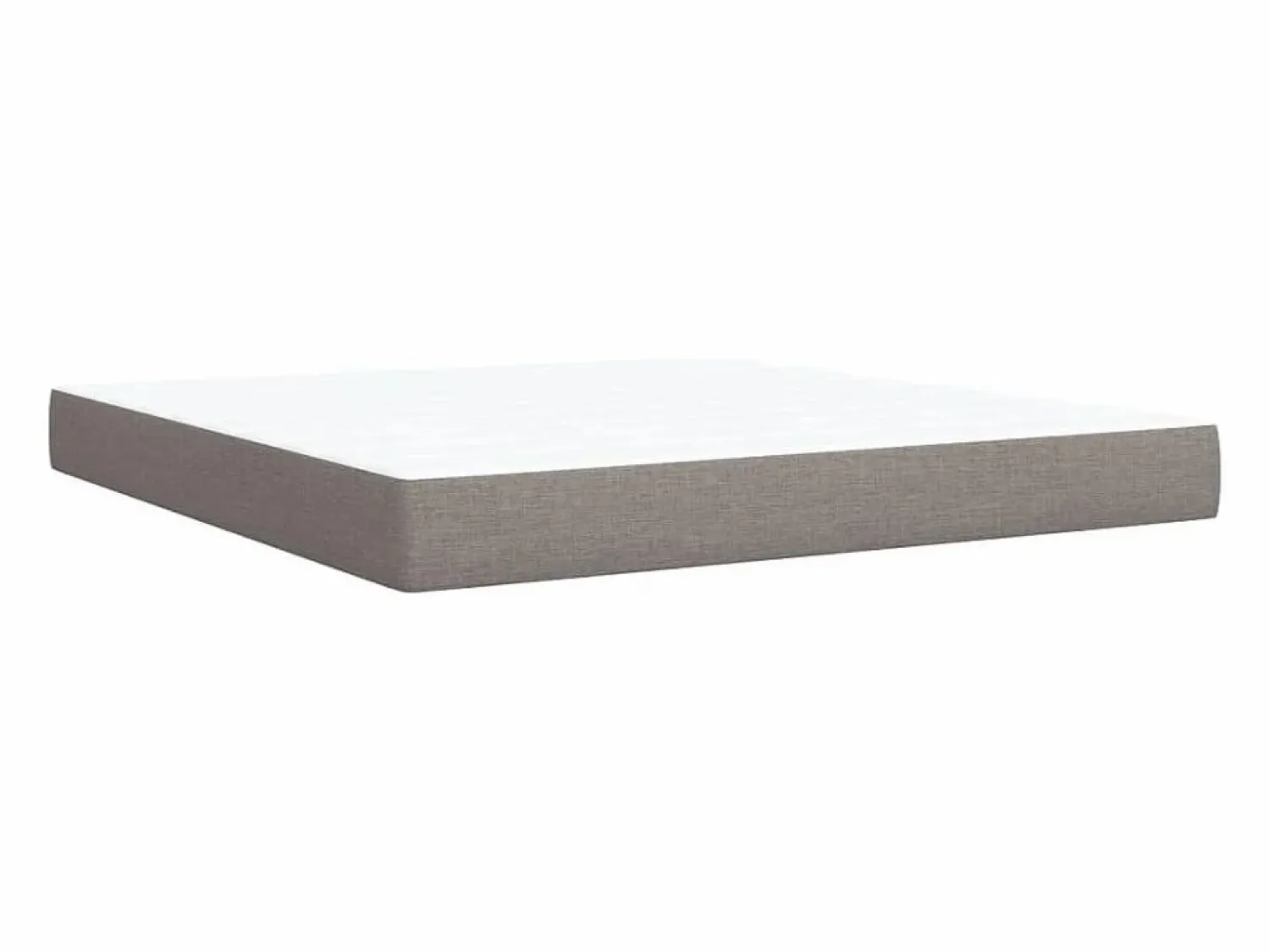 Outlet Clicnbuy Cama box spring con colchón tela gris taupe 180x200 cm Topo