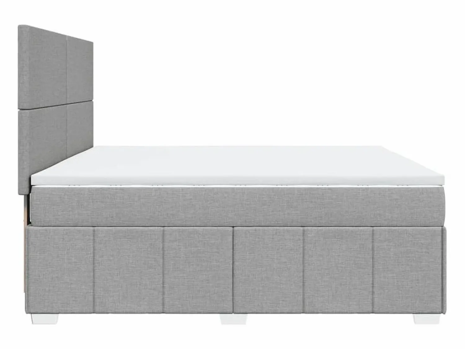 Discount Clicnbuy Cama box spring con colchón tela claro 180x200 cm Gris