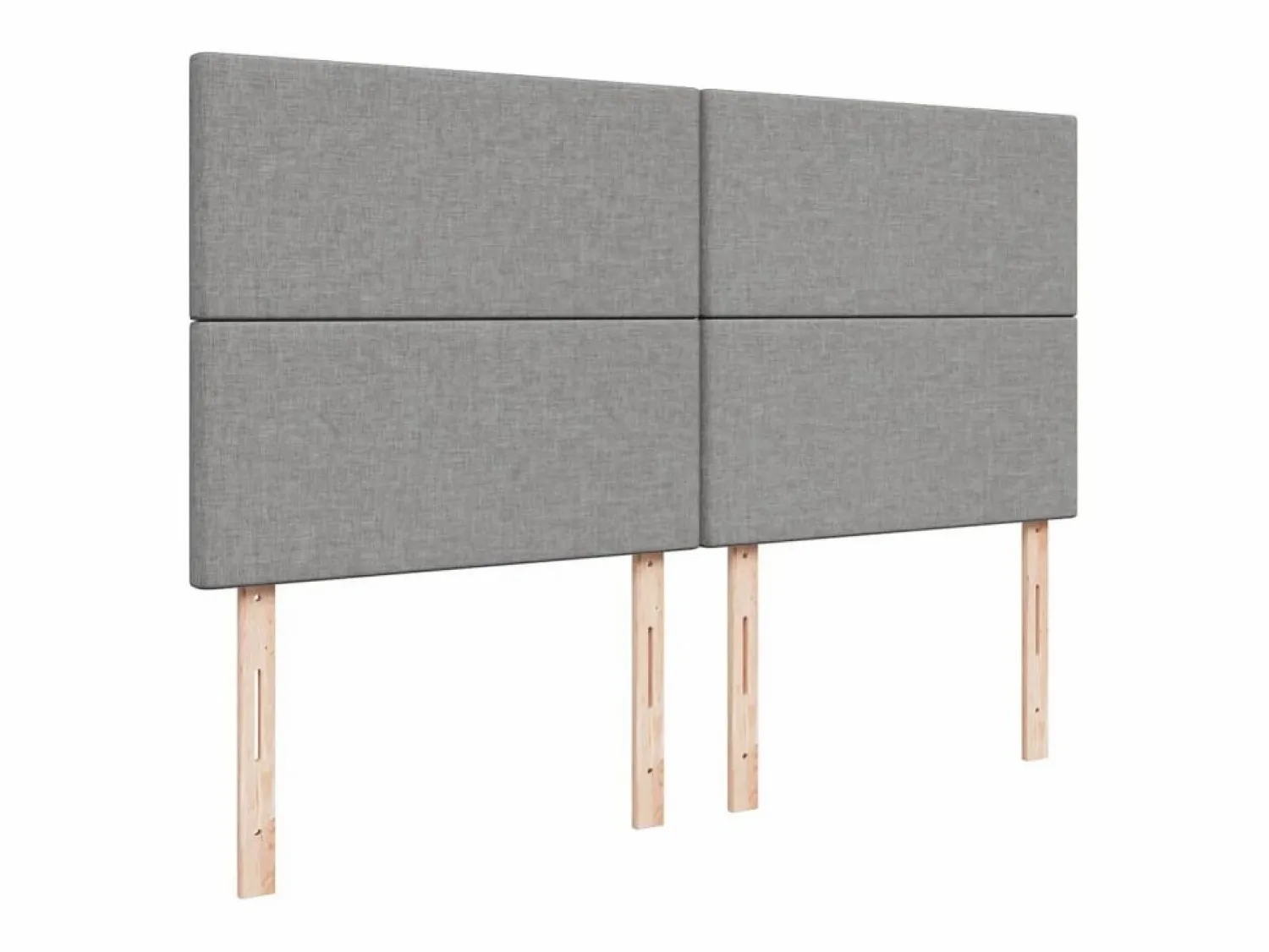 Discount Clicnbuy Cama box spring con colchón tela claro 180x200 cm Gris