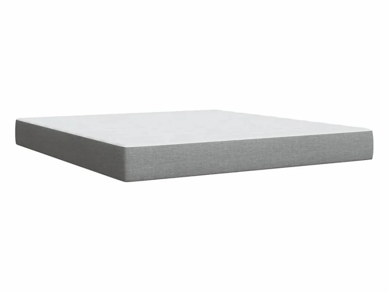 Discount Clicnbuy Cama box spring con colchón tela claro 180x200 cm Gris