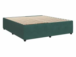 Hot Cama box spring con colchón terciopelo oscuro 180x200 cm Somier - 180X200Cm