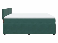 Hot Cama box spring con colchón terciopelo oscuro 180x200 cm Somier - 180X200Cm