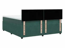 Hot Cama box spring con colchón terciopelo oscuro 180x200 cm Somier - 180X200Cm