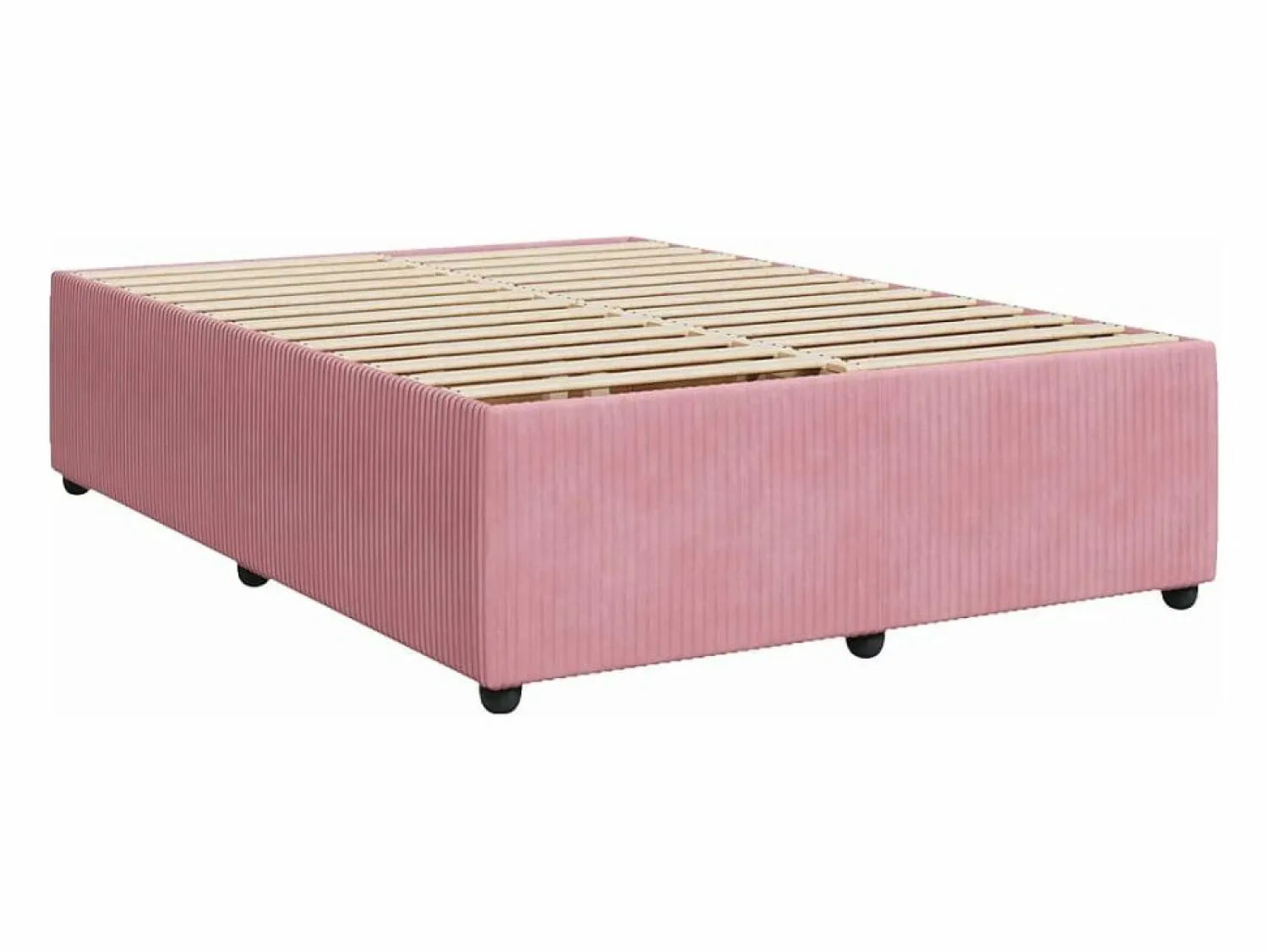 Discount Clicnbuy Cama box spring con colchón terciopelo 160x200 cm Rosa