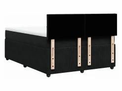 Best Clicnbuy Cama box spring con colchón terciopelo 140x190 cm Negro