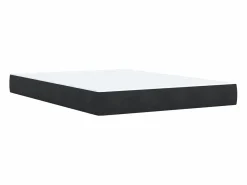 Best Clicnbuy Cama box spring con colchón terciopelo 140x190 cm Negro