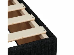 Outlet Clicnbuy Cama box spring con colchón tela 180x200 cm Negro