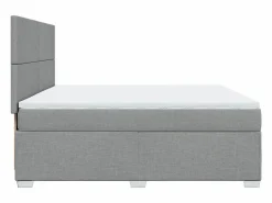 Best Clicnbuy Cama box spring con colchón tela claro 180x200 cm Gris