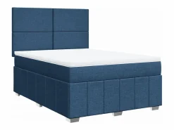 Clicnbuy Cama box spring con colchón tela 140x200 cm