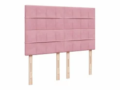 Outlet Clicnbuy Cama box spring con colchón terciopelo 160x200 cm Rosa