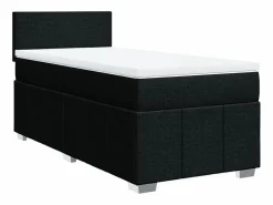 Hot Clicnbuy Cama box spring con colchón tela 90x190 cm Negro