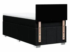 Hot Clicnbuy Cama box spring con colchón tela 90x190 cm Negro