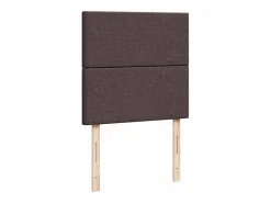 Cama box spring con colchón tela marrón oscuro 90x190 cm Somier - 90X190Cm