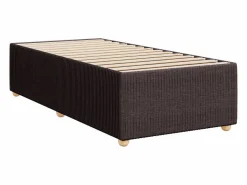 Cama box spring con colchón tela marrón oscuro 90x190 cm Somier - 90X190Cm