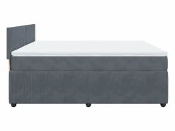 Sale Cama box spring con colchón terciopelo oscuro 180x200 cm Somier - 180X200Cm