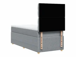 Online Clicnbuy Cama box spring con colchón tela claro 80x200 cm Gris
