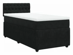 Hot Cama box spring con colchón cuero sintético 90x190 cm Somier - 90X190Cm