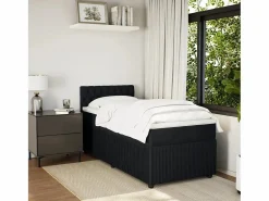 Hot Cama box spring con colchón cuero sintético 90x190 cm Somier - 90X190Cm