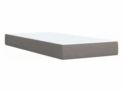 Hot Cama box spring con colchón tela gris taupe 90x190 cm Base De Cama De Láminas|Somier - 90X190Cm