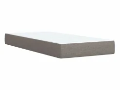 Hot Cama box spring con colchón tela gris taupe 90x190 cm Base De Cama De Láminas|Somier - 90X190Cm