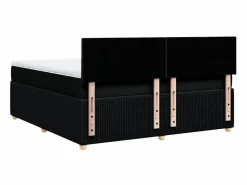 Best Clicnbuy Cama box spring con colchón tela 180x200 cm Negro