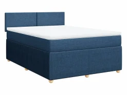 Clicnbuy Cama box spring con colchón tela 160x200 cm