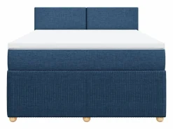 Clicnbuy Cama box spring con colchón tela 160x200 cm