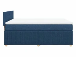Clicnbuy Cama box spring con colchón tela 160x200 cm
