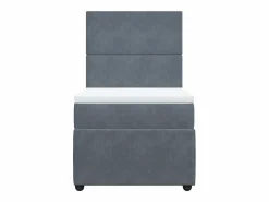Hot Clicnbuy Cama box spring con colchón terciopelo oscuro 90x190 cm Gris