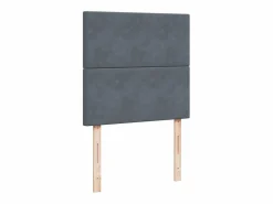 Hot Clicnbuy Cama box spring con colchón terciopelo oscuro 90x190 cm Gris