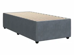 Hot Clicnbuy Cama box spring con colchón terciopelo oscuro 90x190 cm Gris